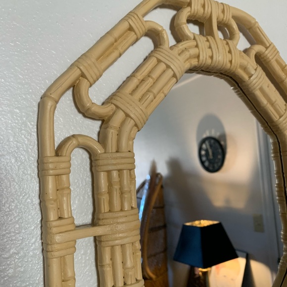 Vintage Homco Faux Bamboo Mirror - Picture 5 of 9